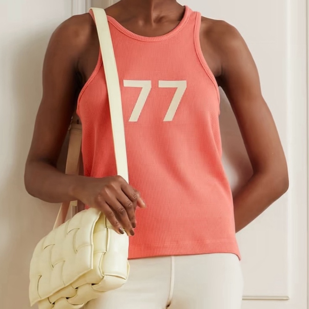 Fear Of God ESSENTIALS Size XS Coral Waffle Knit 77 Tank Top